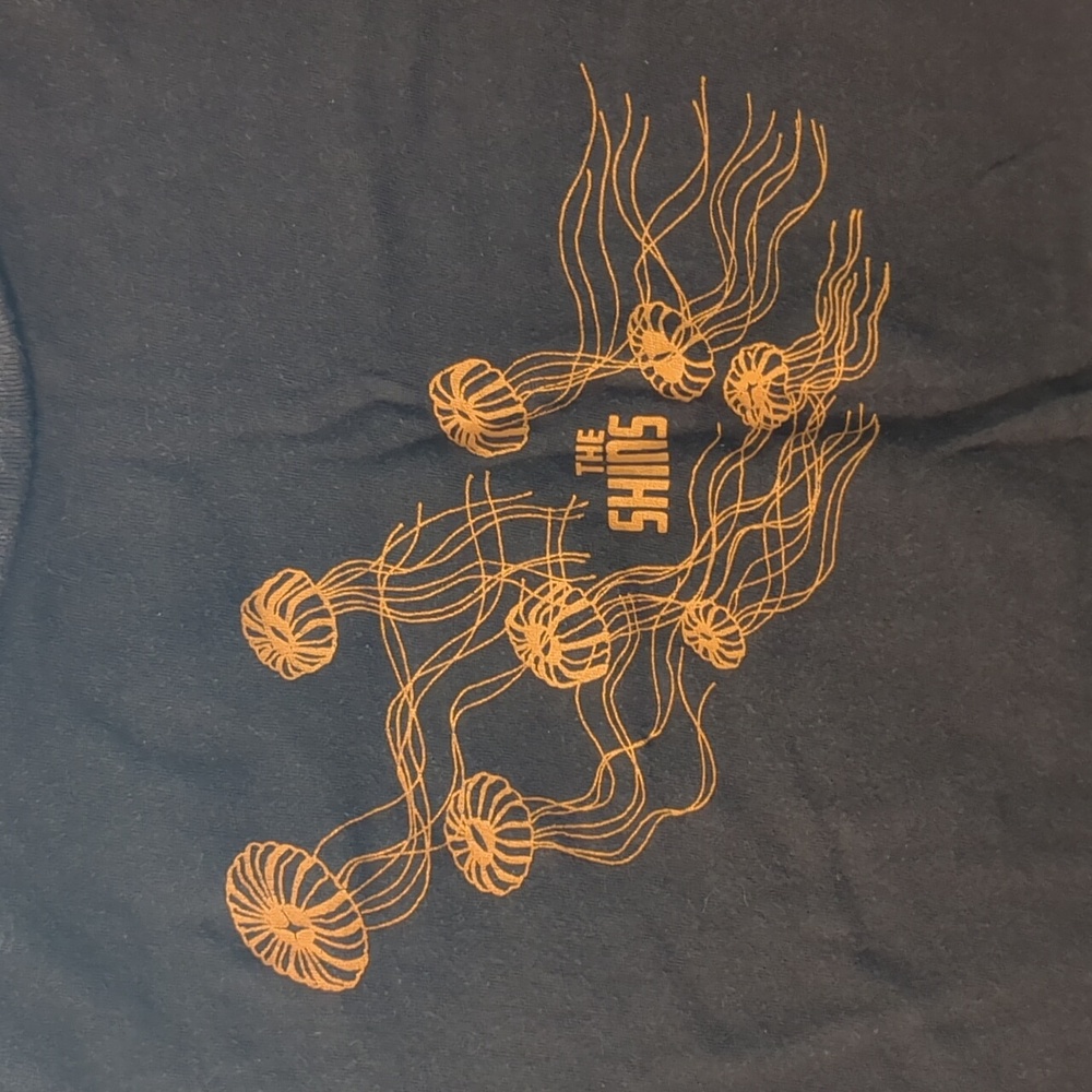 Vintage The Shins Band Concert Brown Jellyfish T Shirt Girls Size Large